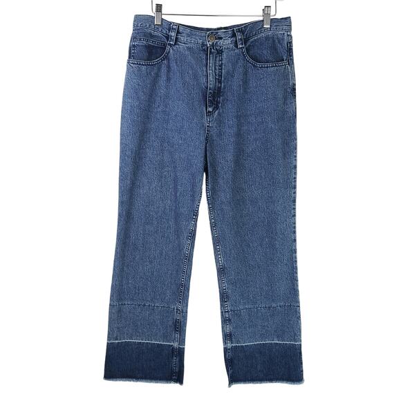 Rachel Comey SZ 8 100% Cotton Slim Legion Raw Hem Straight Leg Cropped Jeans - Picture 2 of 6